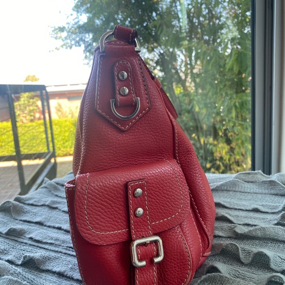 Dooney & Bourke Bags | Leather Shoulder Bag | Color: Red - Picture 2 of 5